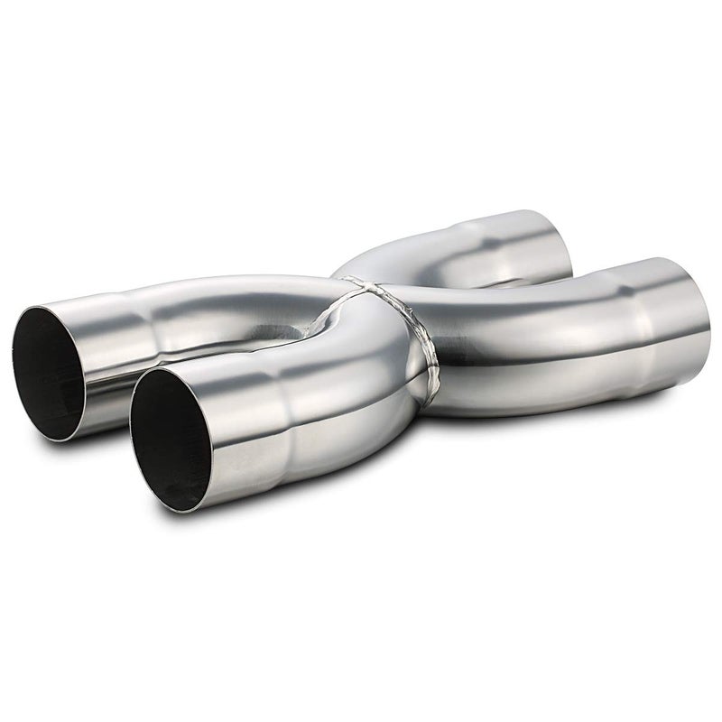 LCGP Universal 2.5" In/Out Crossover X Pipe 12" Length Stainless Steel Exhaust Pipe - Image 3